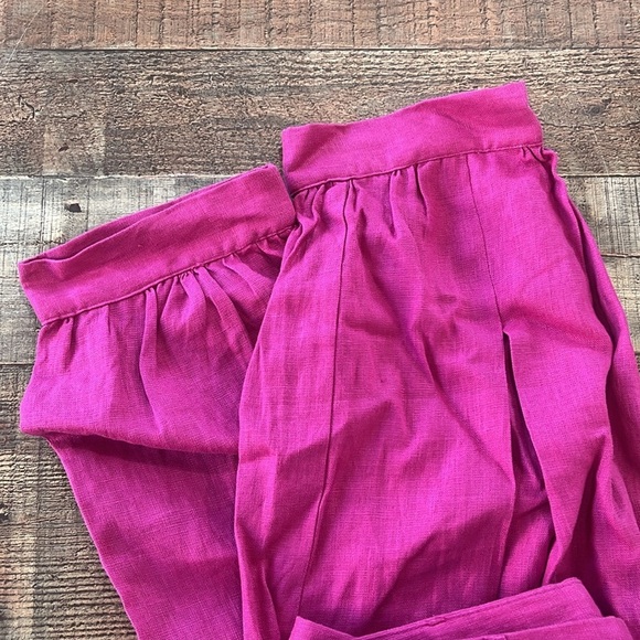 FARM Rio Pink Belt Linen Pants Size XS - Picture 7 of 7